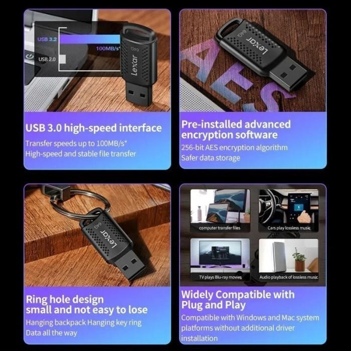 FlashDisk Lexar V400 Jumpdrive 128GB - Flash Disk 128 GB USB 3.0 - Image 6