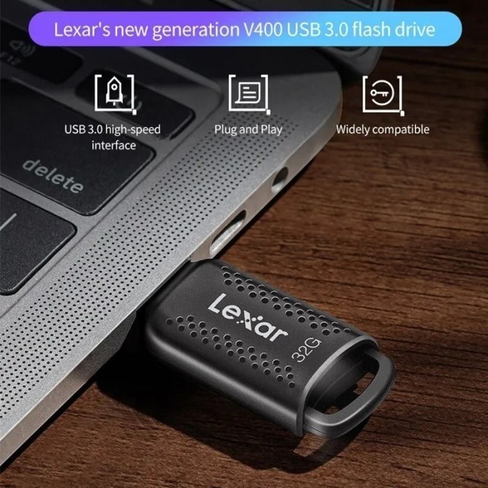 FlashDisk Lexar V400 Jumpdrive 64GB - Flash Disk 64 GB USB 3.0 - Image 2