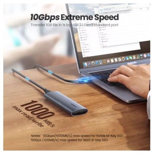 UGreen Enclosure 10902 M.2 NVMe Case External Type-C - Image 3