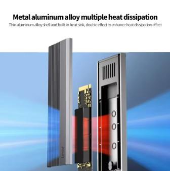 Lexar SSD Enclosure E350 M.2 NVMe & SATA External Case USB 3.2 Type-C - Image 2