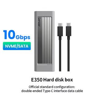 Lexar SSD Enclosure E350 M.2 NVMe & SATA External Case USB 3.2 Type-C - Image 5