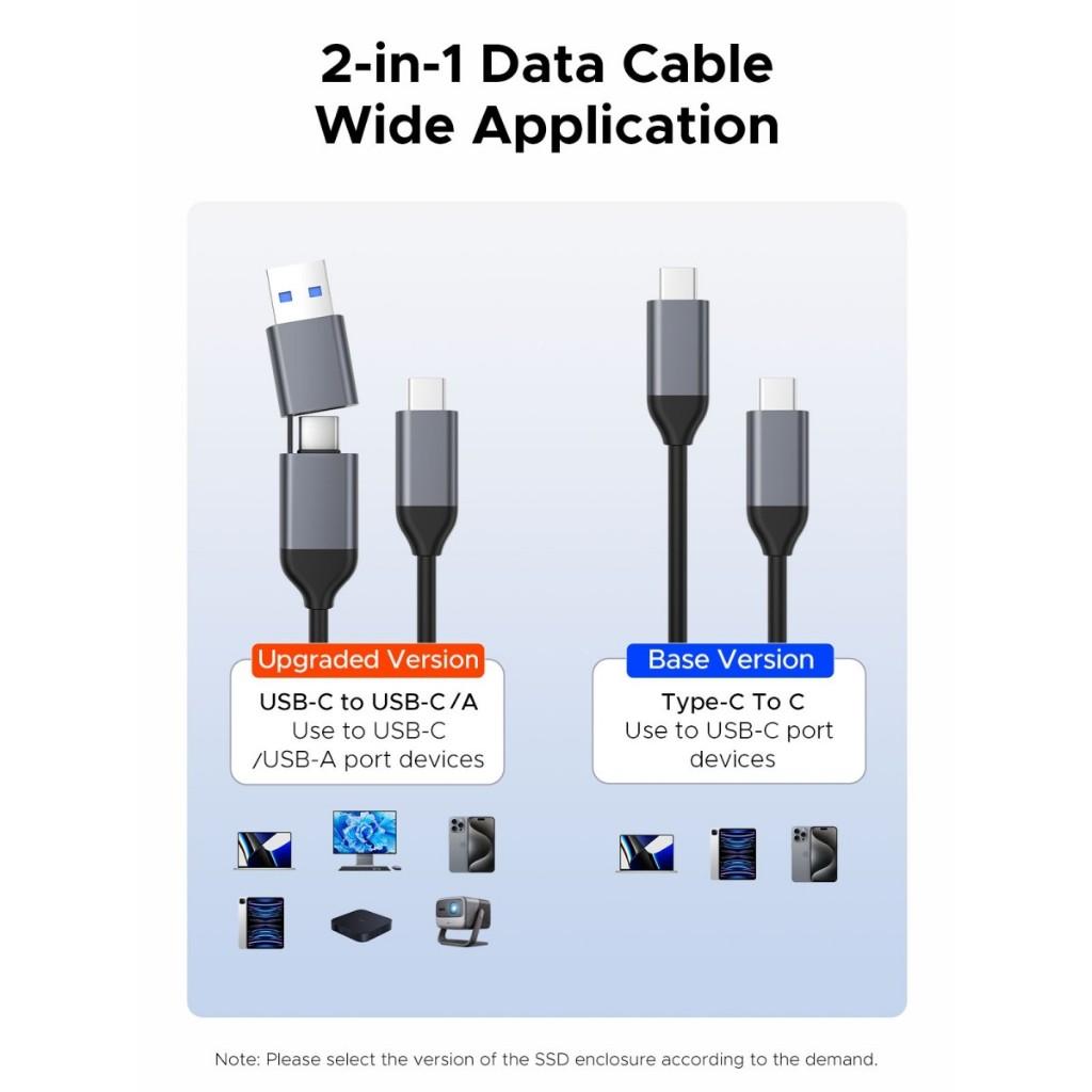 Orico AXM2-G2 Case External SSD M.2 2280/ 2242 Nvme Enclosure with Silicone Protective Case - Image 4