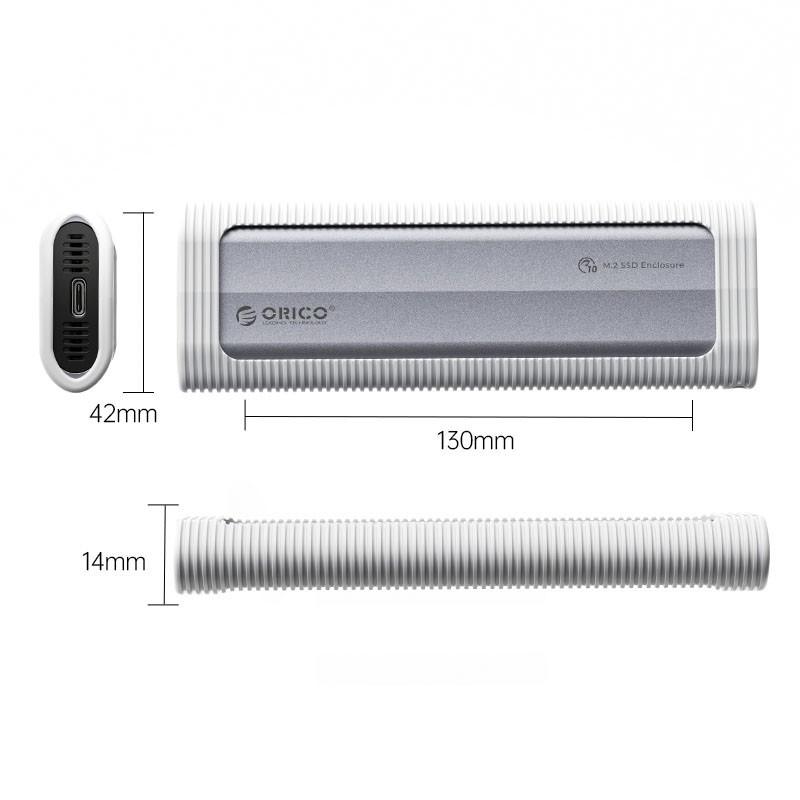 Orico AXM2-G2 Case External SSD M.2 2280/ 2242 Nvme Enclosure with Silicone Protective Case - Image 6