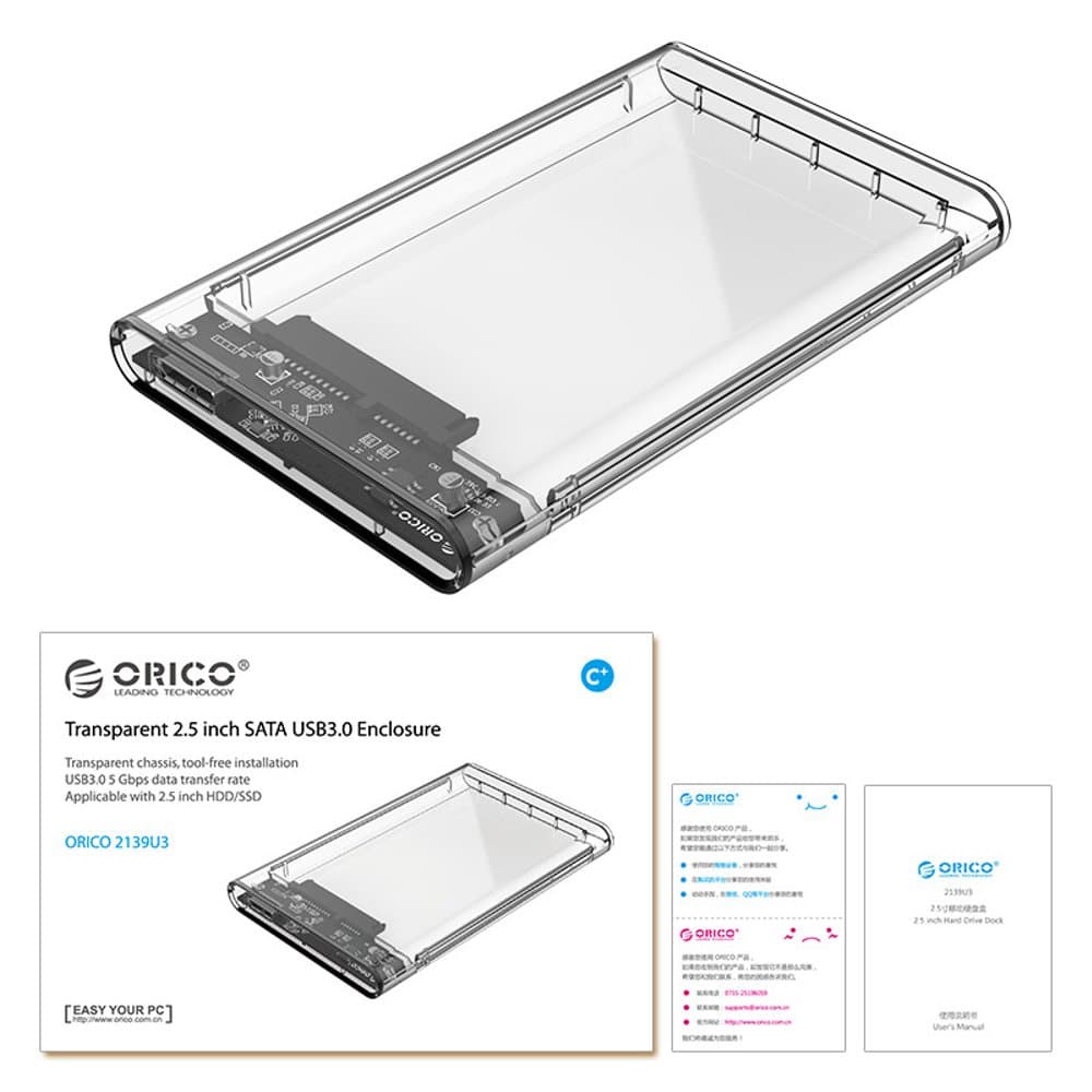 ORICO External Hardisk SSD Portable 2139U3 2.5 USB 3.0 Enclosure - Image 2