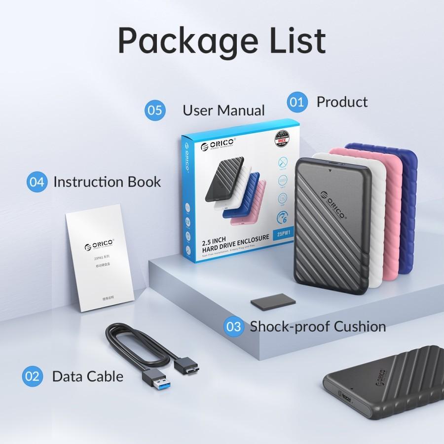 Orico External Hardisk SSD Portable 25PW1-U3 2.5 USB 3.0 Enclosure - Image 2