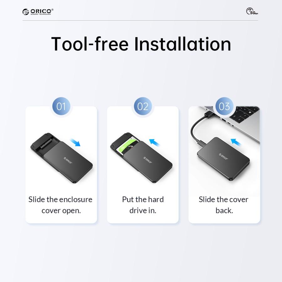 Orico 2588U3-V1 Enclosure Case Harddisk & SSD 2.5" USB 3.0 - Image 2