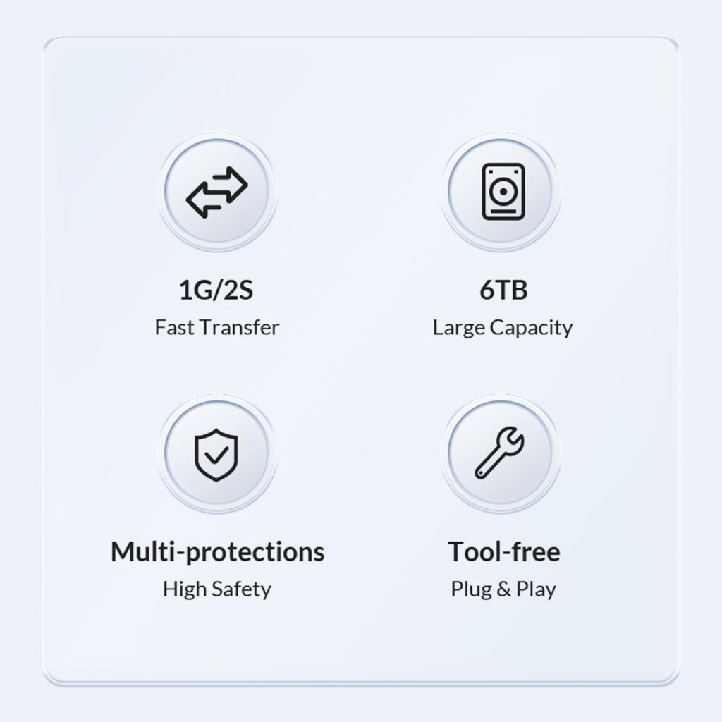 ORICO Case External Portable 2139U3-V1 Enclosure Transparent Harddisk - Image 3