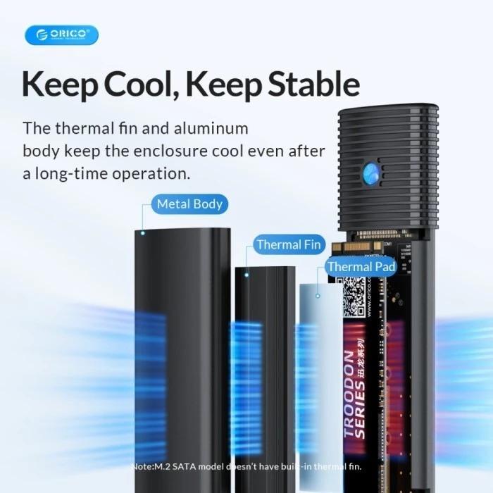 Orico PWM2-G2 Case External SSD M.2 2280/ 2242 Nvme Enclosure - Image 2