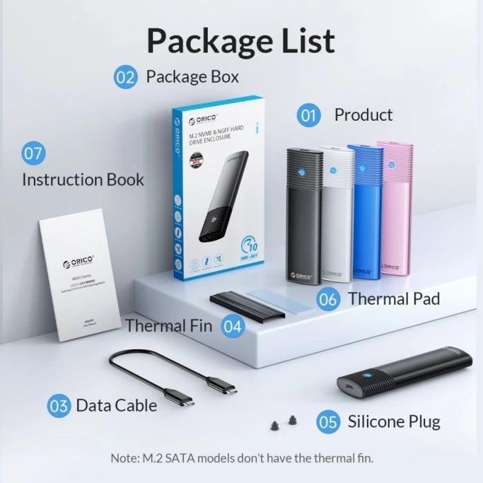 Orico PWM2-G2 Case External SSD M.2 2280/ 2242 Nvme Enclosure - Image 6
