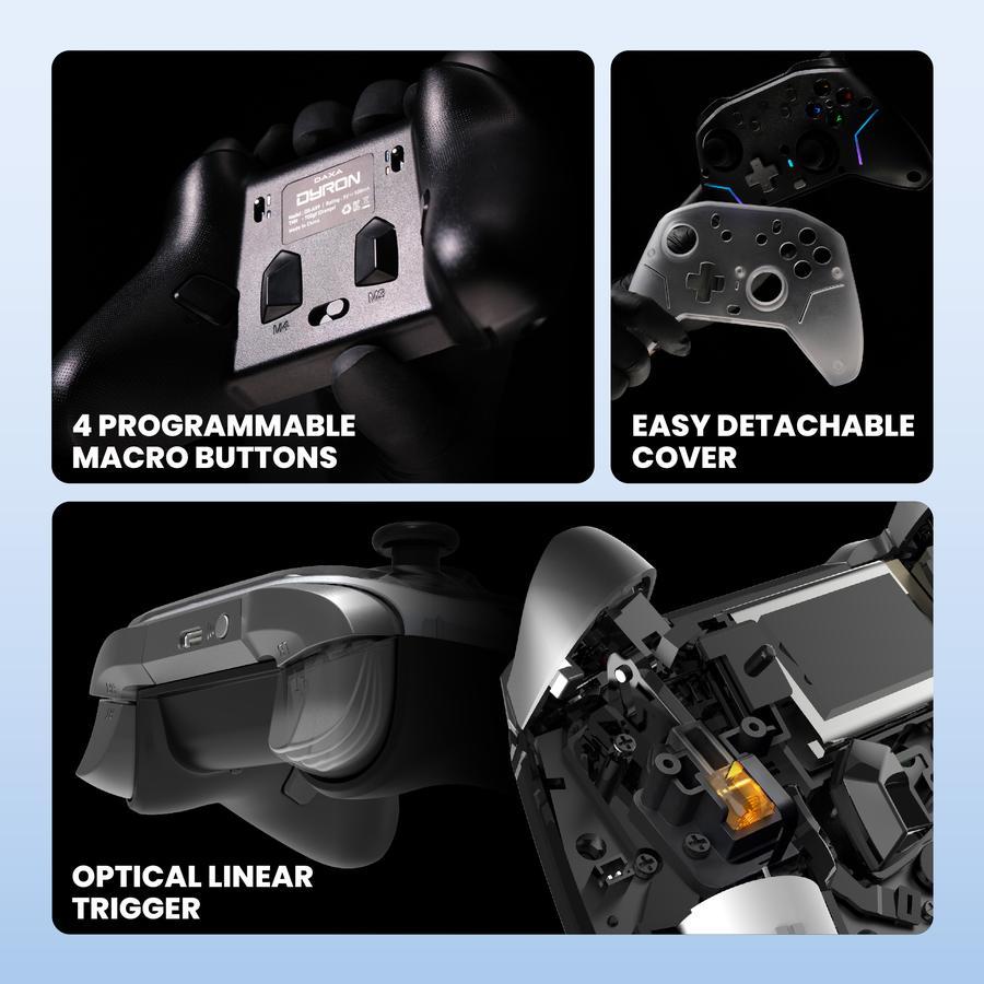 Gamepad Rexus Daxa Dyron AX9 TMR Joystick & Optical Trigger - Wireless Gaming Controller PC/ PS/ Android - Image 3