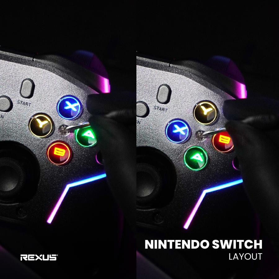 Gamepad Rexus Daxa Dyron AX9 TMR Joystick & Optical Trigger - Wireless Gaming Controller PC/ PS/ Android - Image 4