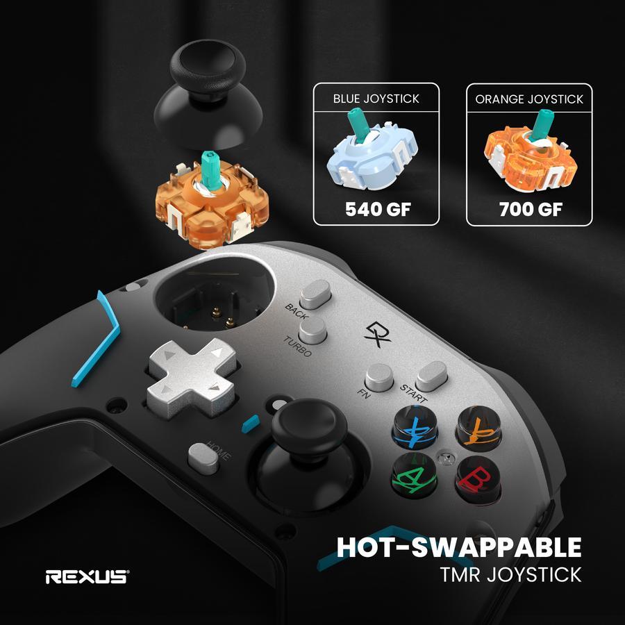 Gamepad Rexus Daxa Dyron AX9 TMR Joystick & Optical Trigger - Wireless Gaming Controller PC/ PS/ Android - Image 7