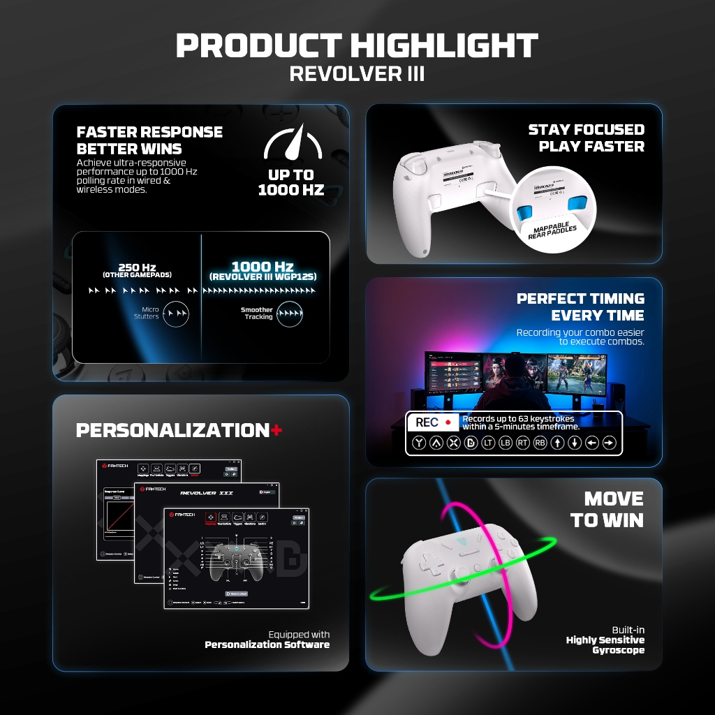 Gamepad Fantech WGP12S Shooter III Wireless Gaming Controller PC/PS/Android - Image 2