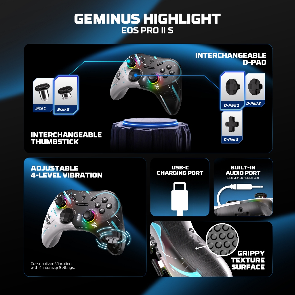 Gamepad Fantech EOS PRO II WGP15 V2S - Multi-platform Wireless Joystick - Image 4