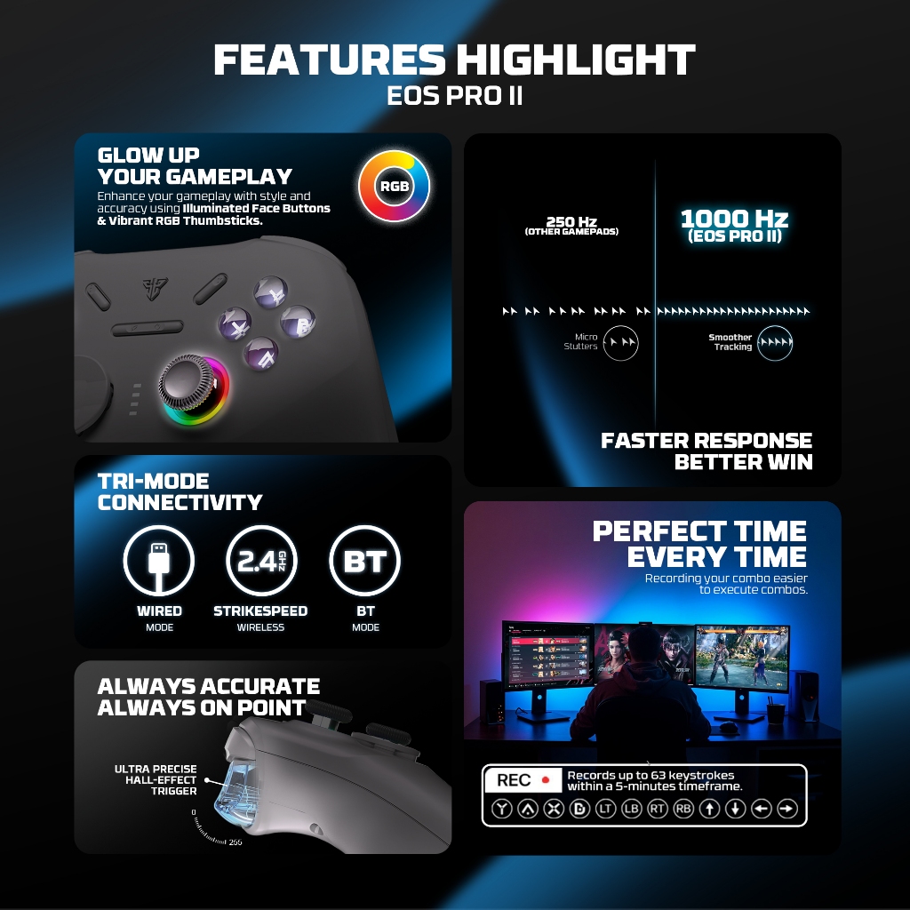 Gamepad Fantech EOS PRO II WGP15 V2  - Multi-platform Wireless Joystick - Image 3