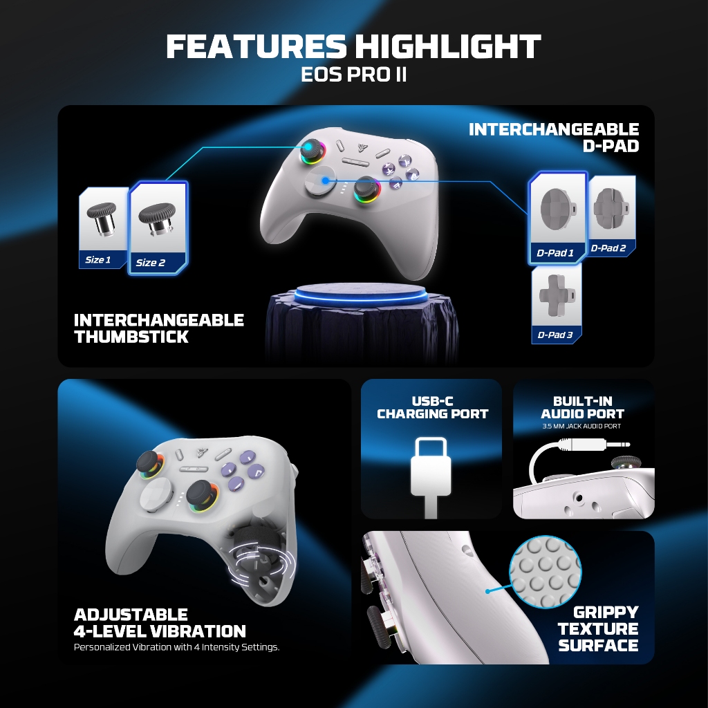 Gamepad Fantech EOS PRO II WGP15 V2  - Multi-platform Wireless Joystick - Image 4