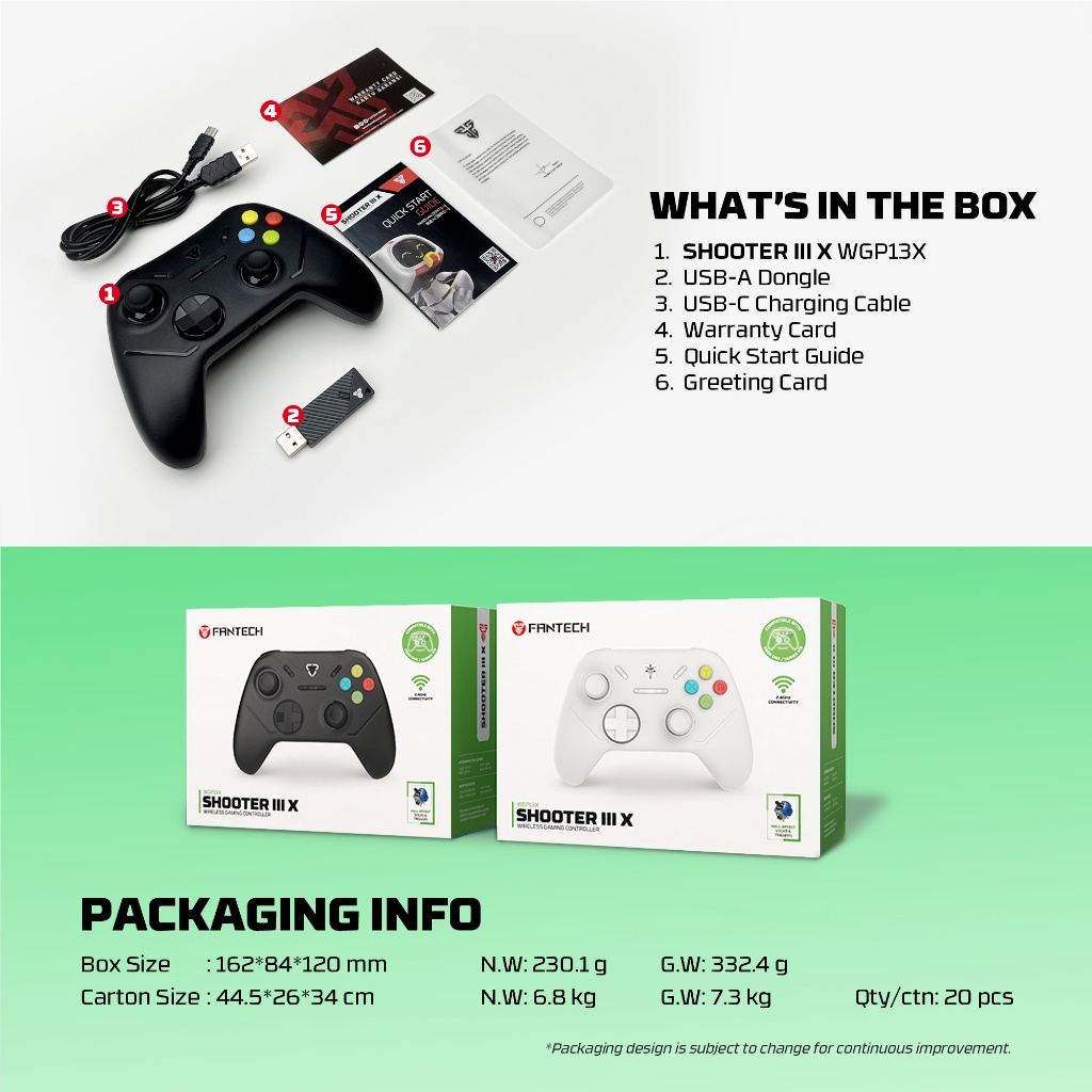 Gamepad Fantech WGP13X Shooter III X Wireless Gaming Controller PC/PS3 - Image 8