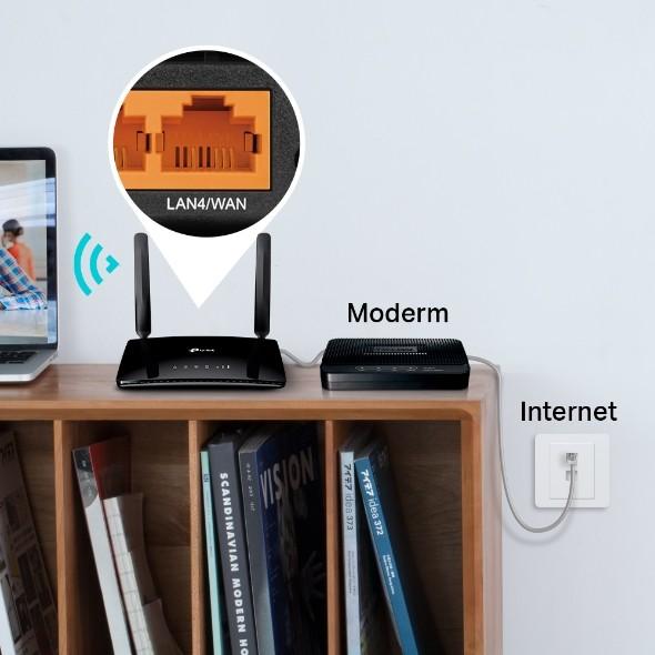 TP-LINK TL-MR6400 4G LTE Wifi Wireless N Router 300Mbps - Image 4