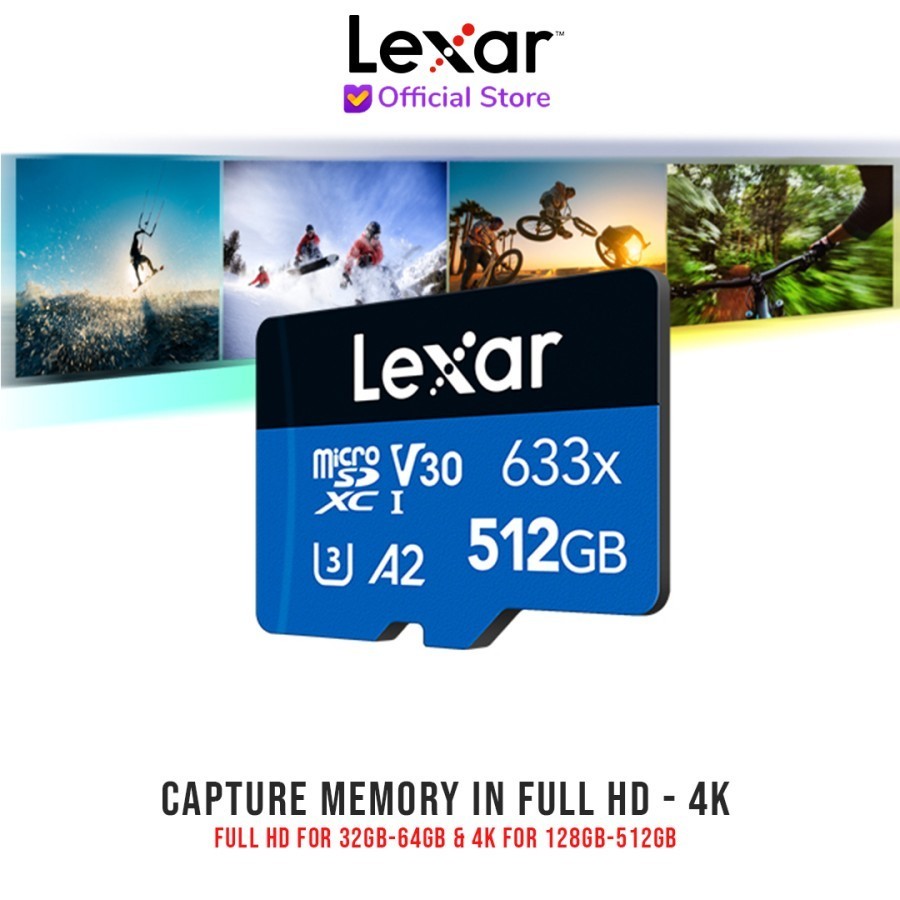 Lexar High Performance 633X MicroSDXC A2 512GB - Micro SD + Adapter - Image 2