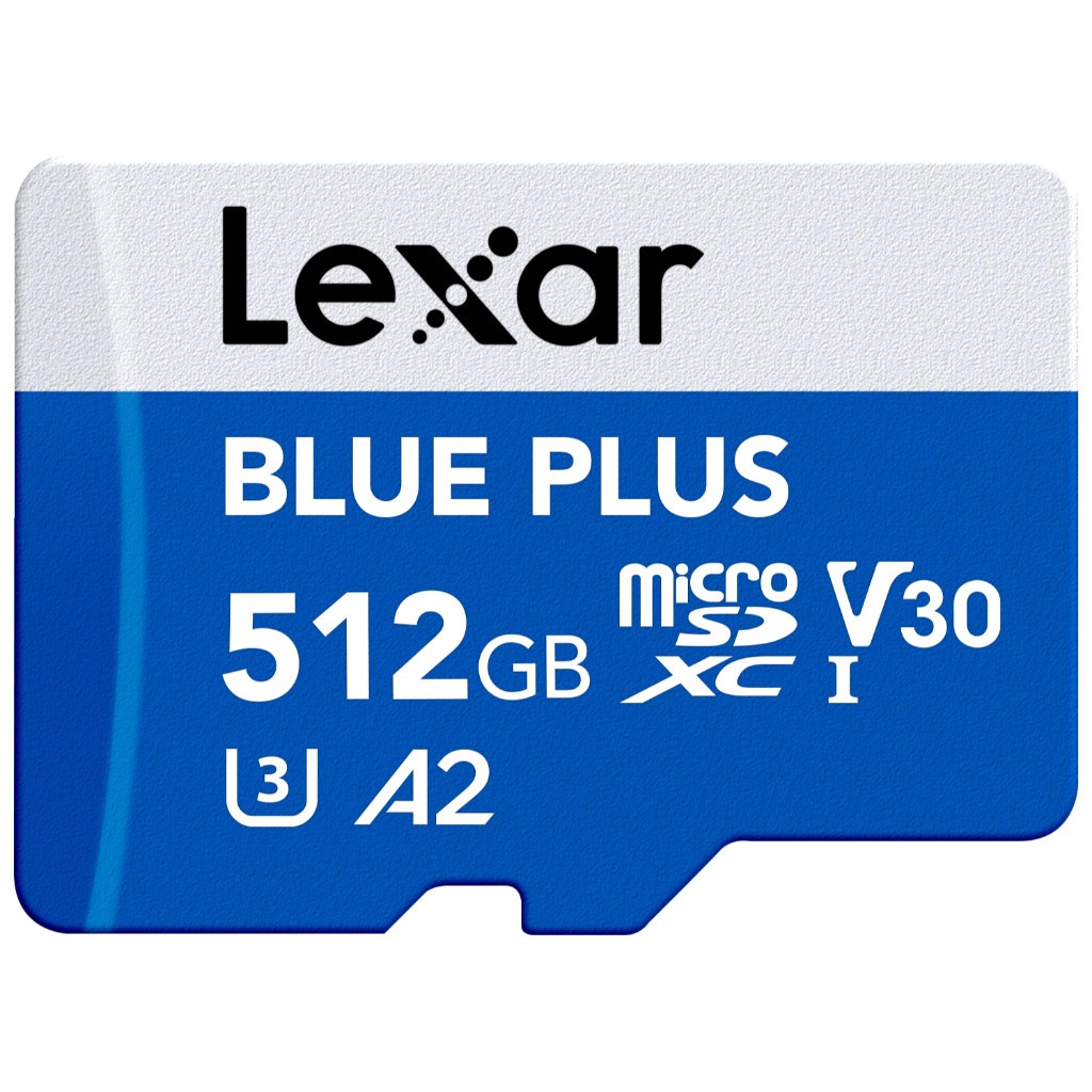 Lexar Blue Plus microSDXC UHS-I A1 512GB - Micro SD + Adapter - Image 2