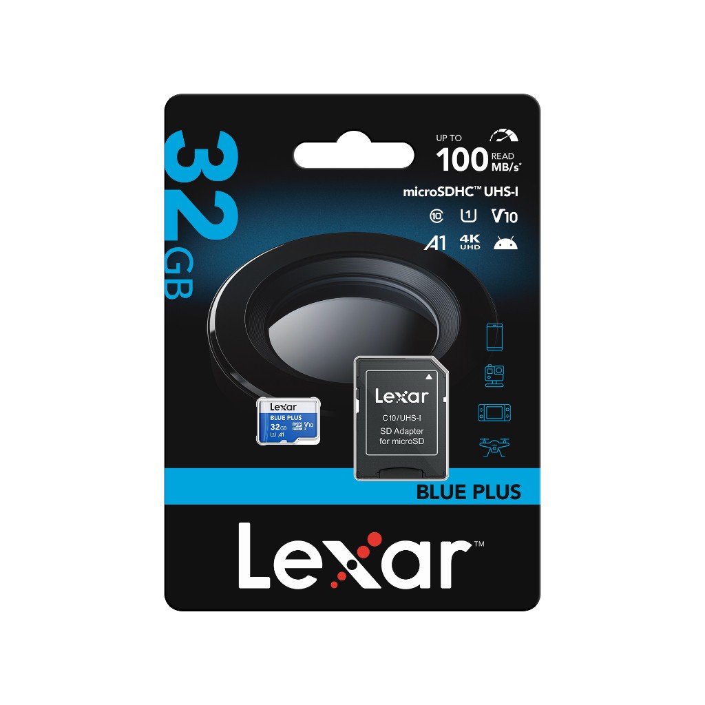 Lexar Blue Plus MicroSDHC UHS-I A1 32GB - Micro SD + Adapter - Image 3