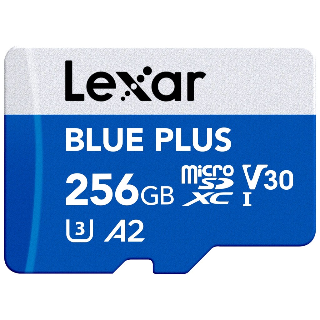 Lexar Blue Plus microSDXC UHS-I A2 256GB - Micro SD + Adapter - Image 2