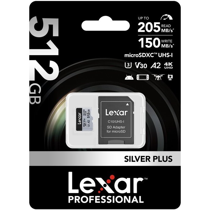 Lexar Professional Silver Plus MicroSDXC A2 512GB - Micro SD + Adapter - Image 4