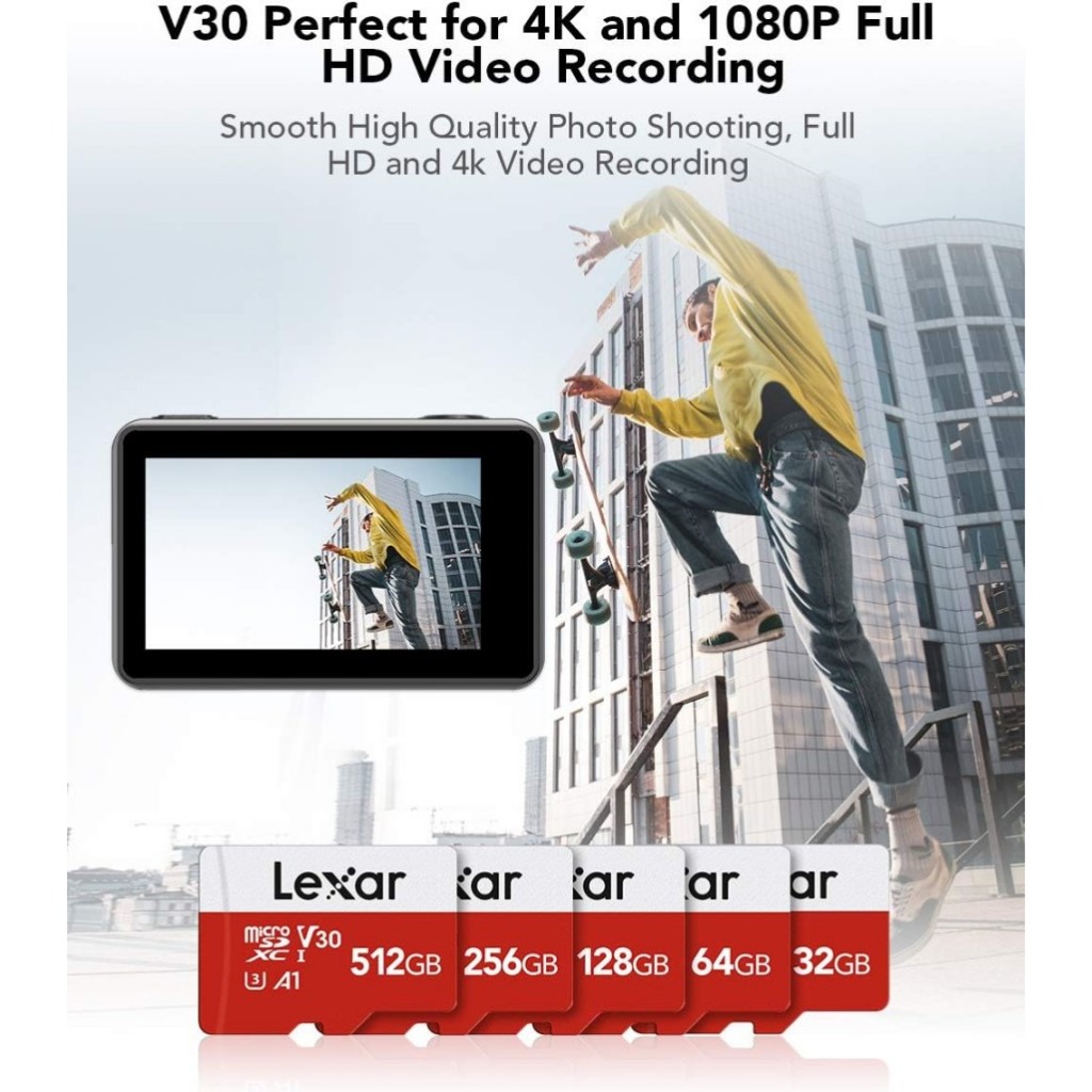 Lexar E-Series MicroSDXC UHS-I A1 32GB - Micro SD + Adapter - Image 3