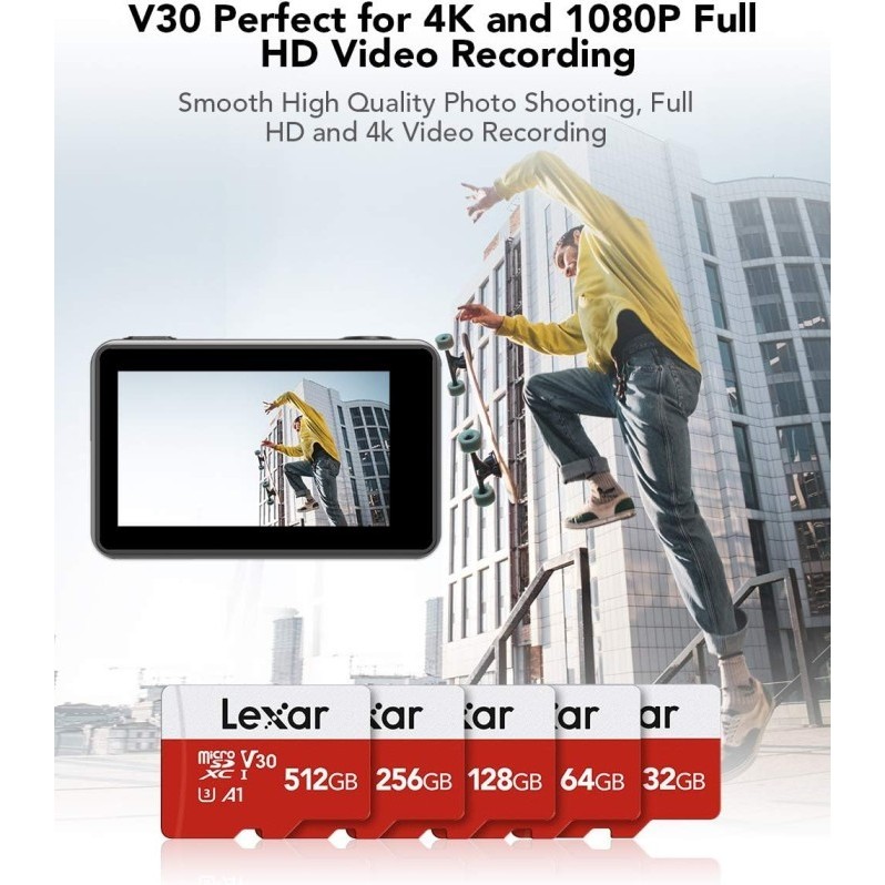 Lexar E-Series MicroSDXC UHS-I A1 128GB - Micro SD + Adapter - Image 3