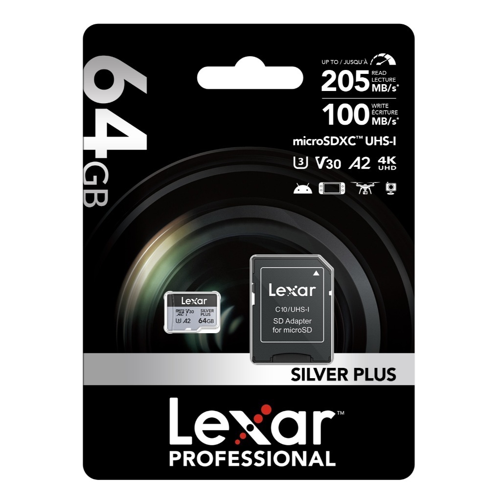 Lexar Professional Silver Plus MicroSDXC A2 64GB - Micro SD + Adapter - Image 6