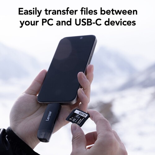 Lexar LRW310X MicroSD & SD Card OTG Dual Slot Card Reader USB-C 3.2 - Image 2