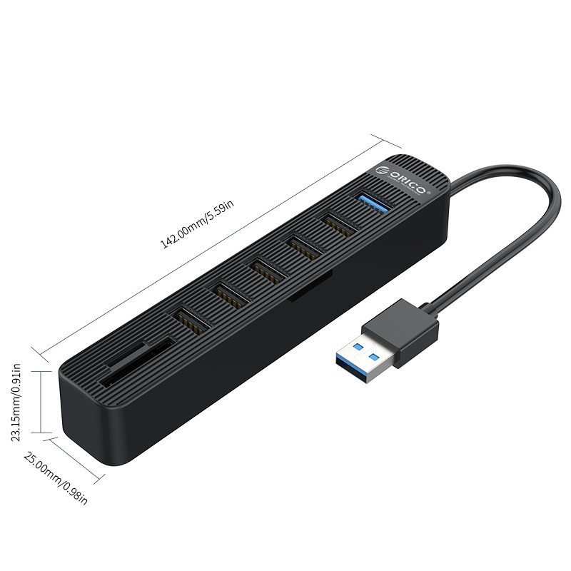 Orico TWU32-6AST 6 Port USB 3.0 HUB With Card Reader Memory MicroSD - Image 4