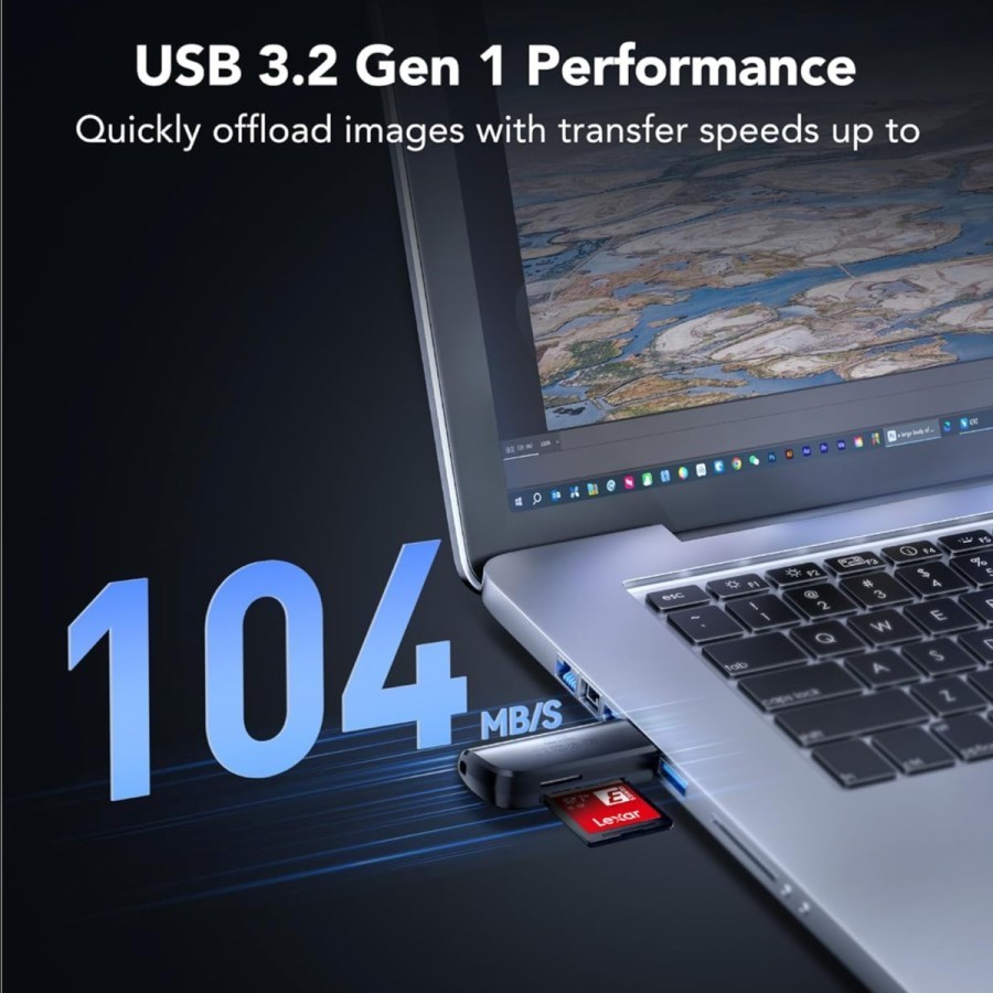 Lexar LRW300U MicroSD & SD Card Dual Slot Card Reader USB 3.2 - Image 5