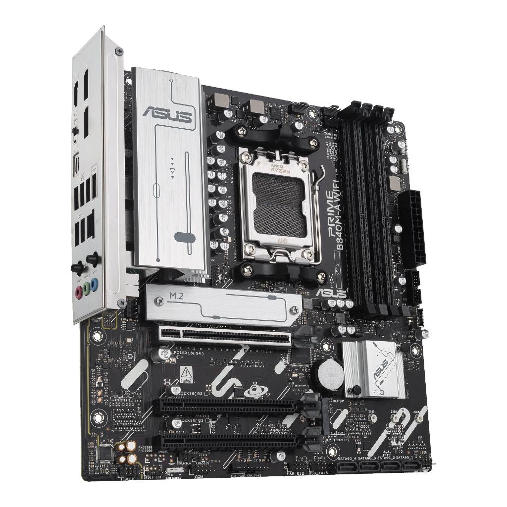 Motherboard ASUS PRIME B840M-A WIFI-CSM (AM5, AMD, B840, DDR5, USB3.2, SATA3) - Image 2