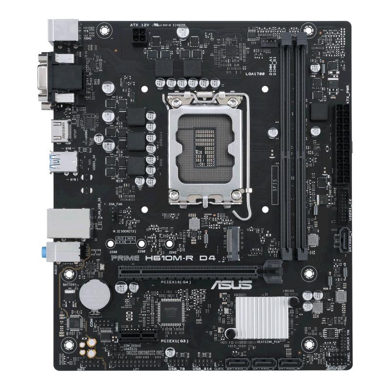Motherboard ASUS PRIME H610M-R D4 (LGA1700, H610, DDR4, USB3.2, SATA3) - Image 2