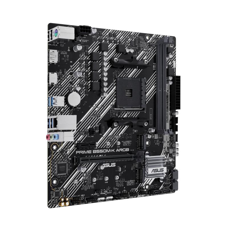 Motherboard ASUS PRIME B550M-K ARGB (AM4, AMD, B550, DDR4, USB3.2, SATA3) - Image 3