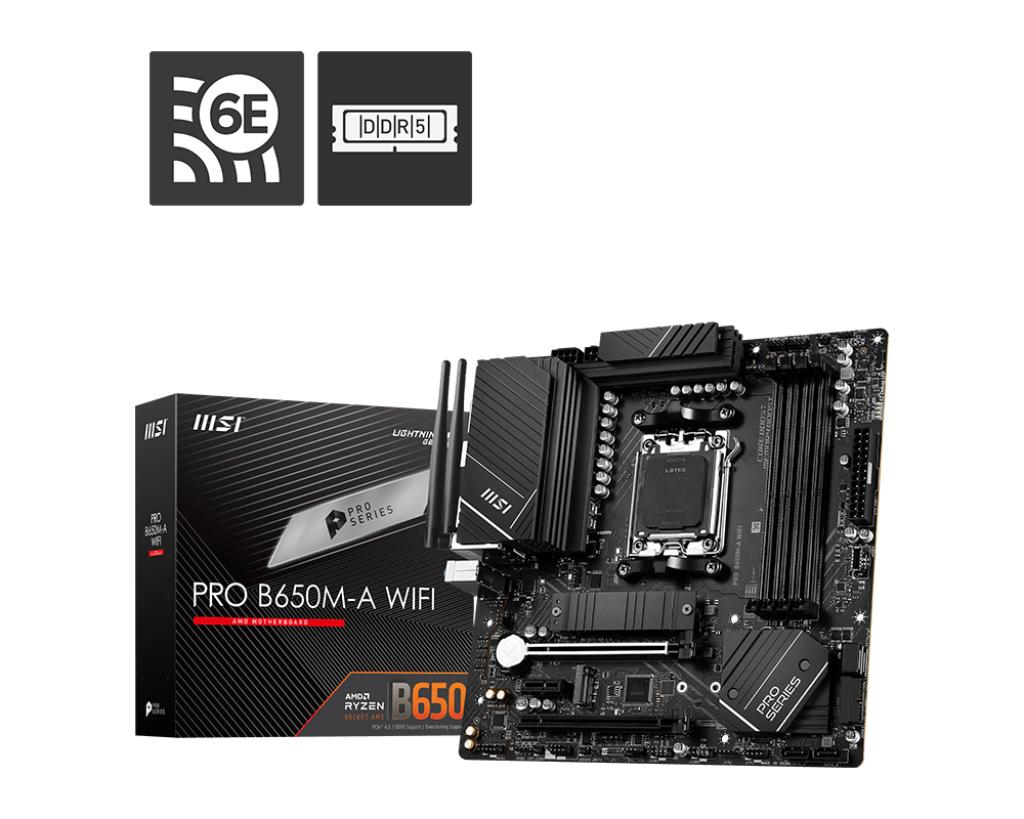 Motherboard MSI PRO B650M-A WIFI (AM5, AMD, B650, DDR5, SATA3) - Image 2