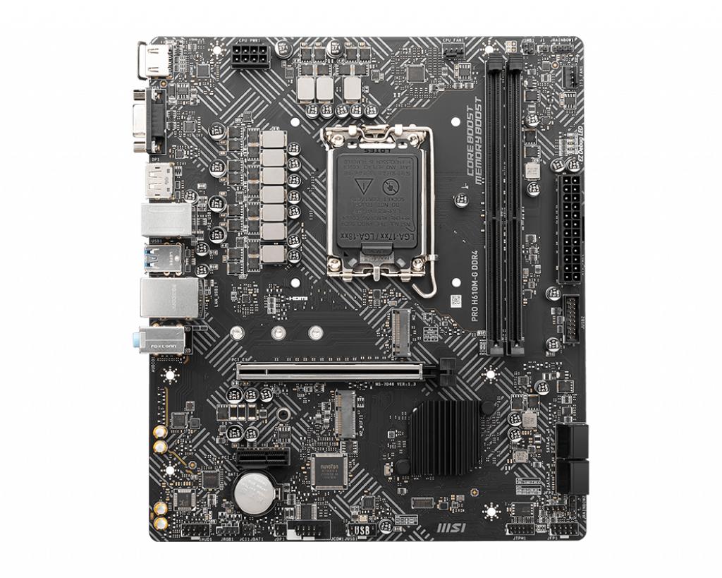 Motherboard MSI PRO H610M-G DDR4 (LGA1700, H610, DDR4, USB3.2, SATA3) - Image 2
