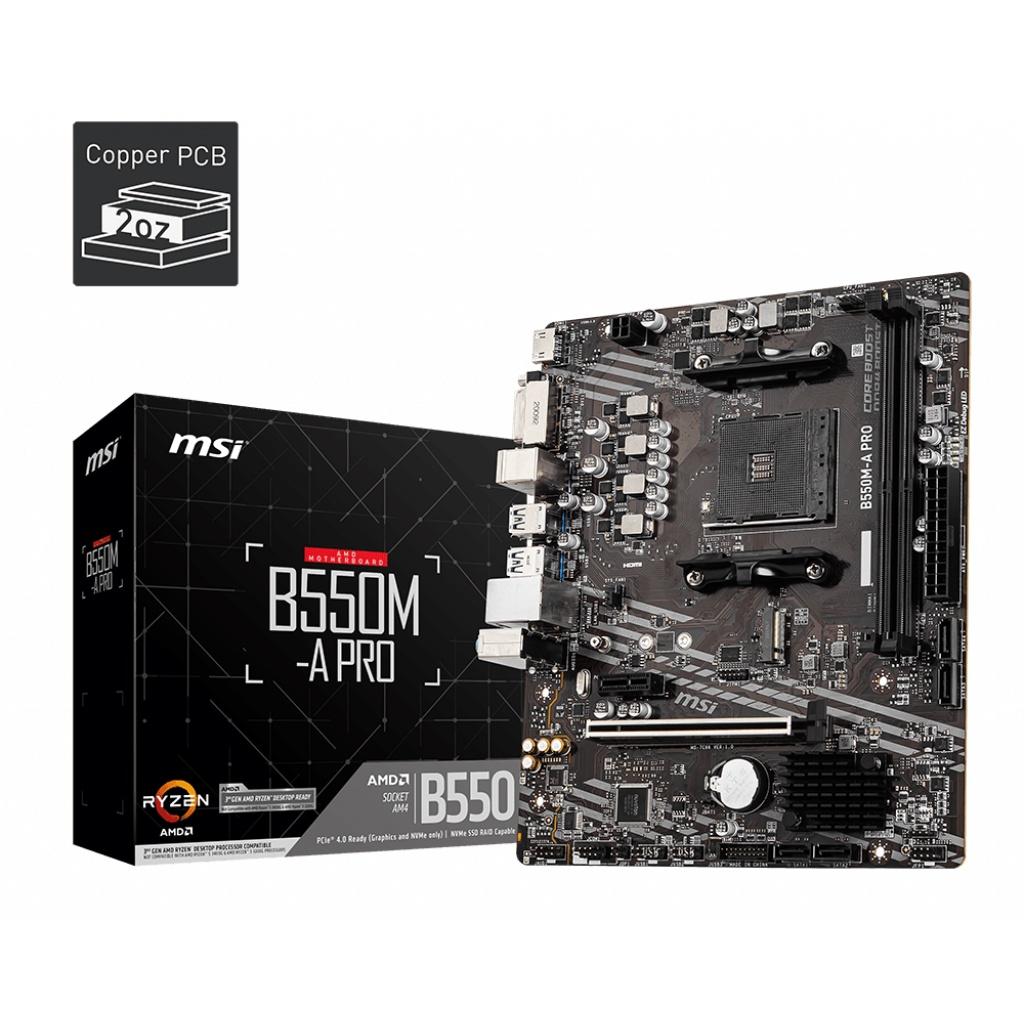 Motherboard MSI B550M-A PRO (AM4, AMD, B550, DDR4, USB3.2, SATA3) - Image 2