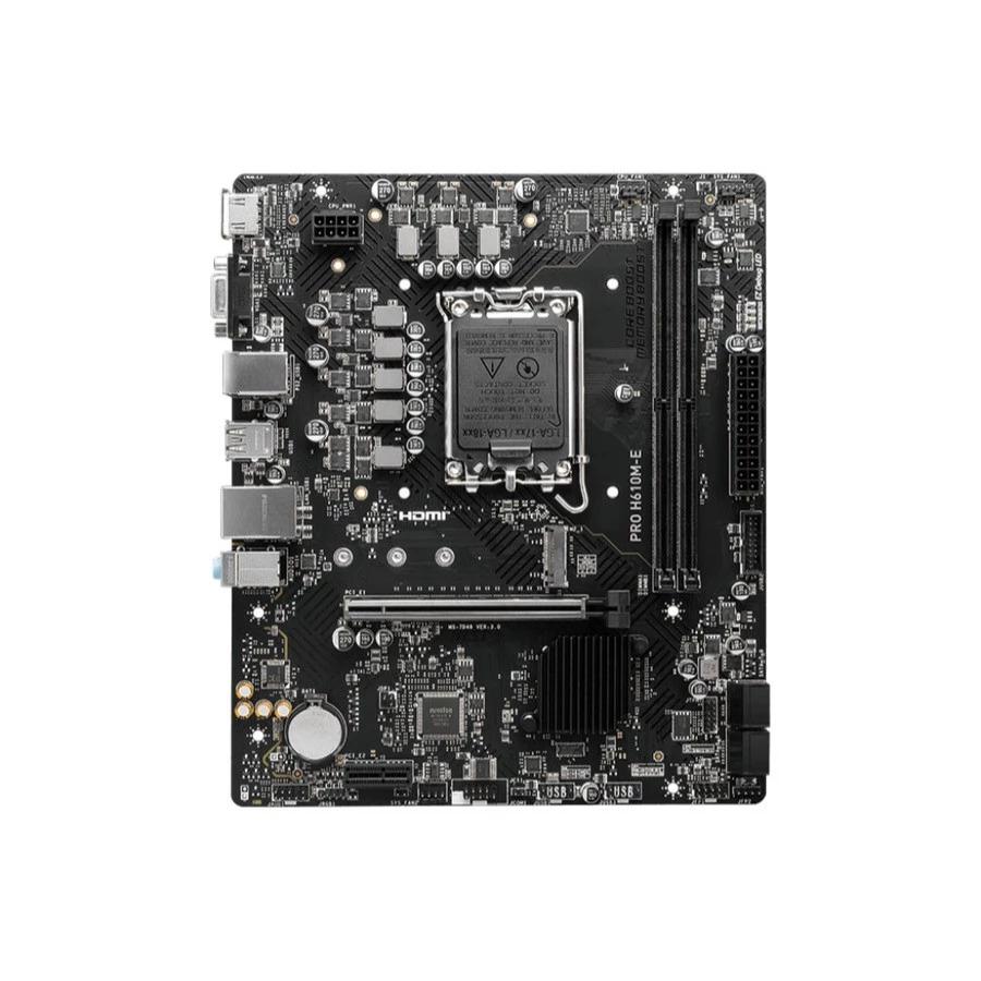 Motherboard MSI PRO H610M-E (LGA1700, H610, DDR5, USB3.2, SATA3) - Image 2