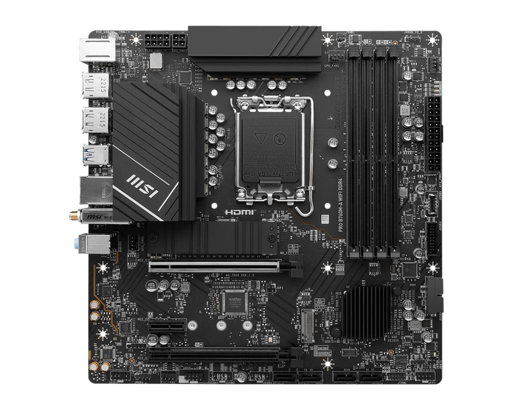 Motherboard MSI PRO B760M-A WIFI DDR4 (LGA1700,B760M-A,DDR4,USB 3.2) - Image 2