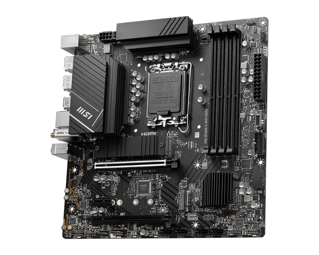 Motherboard MSI PRO B760M-A WIFI DDR4 (LGA1700,B760M-A,DDR4,USB 3.2) - Image 3