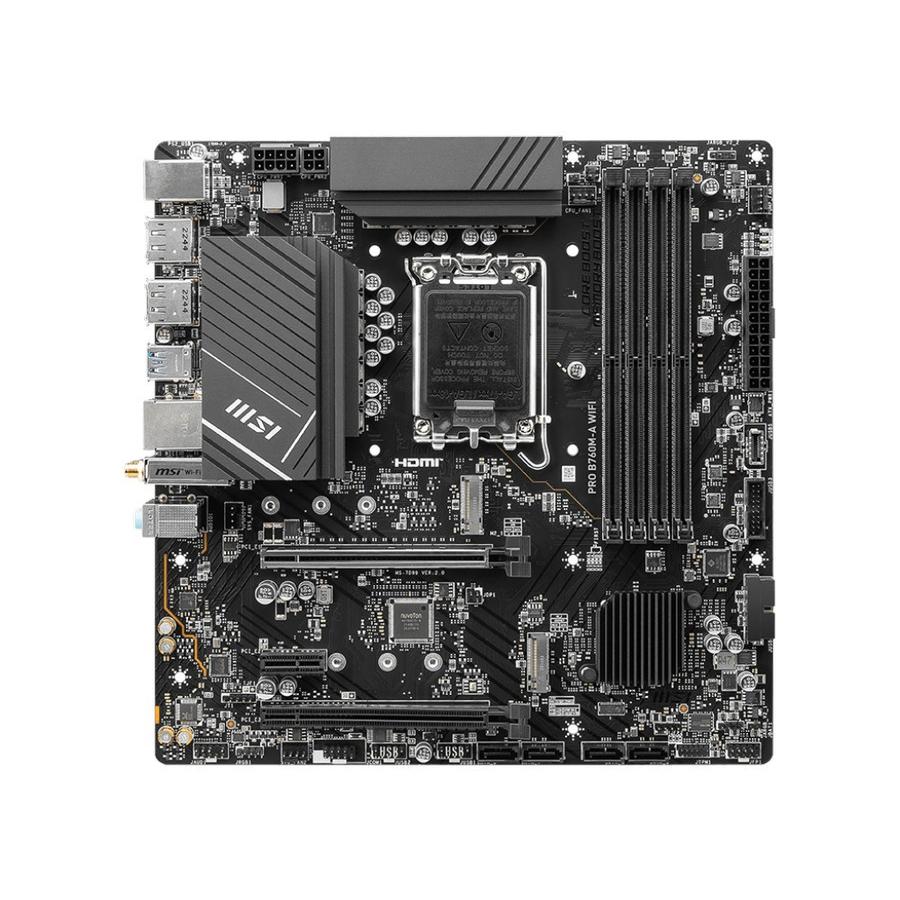 Motherboard MSI PRO B760M-A WIFI (LGA1700, B760, DDR5, USB3.2, SATA3) - Image 2