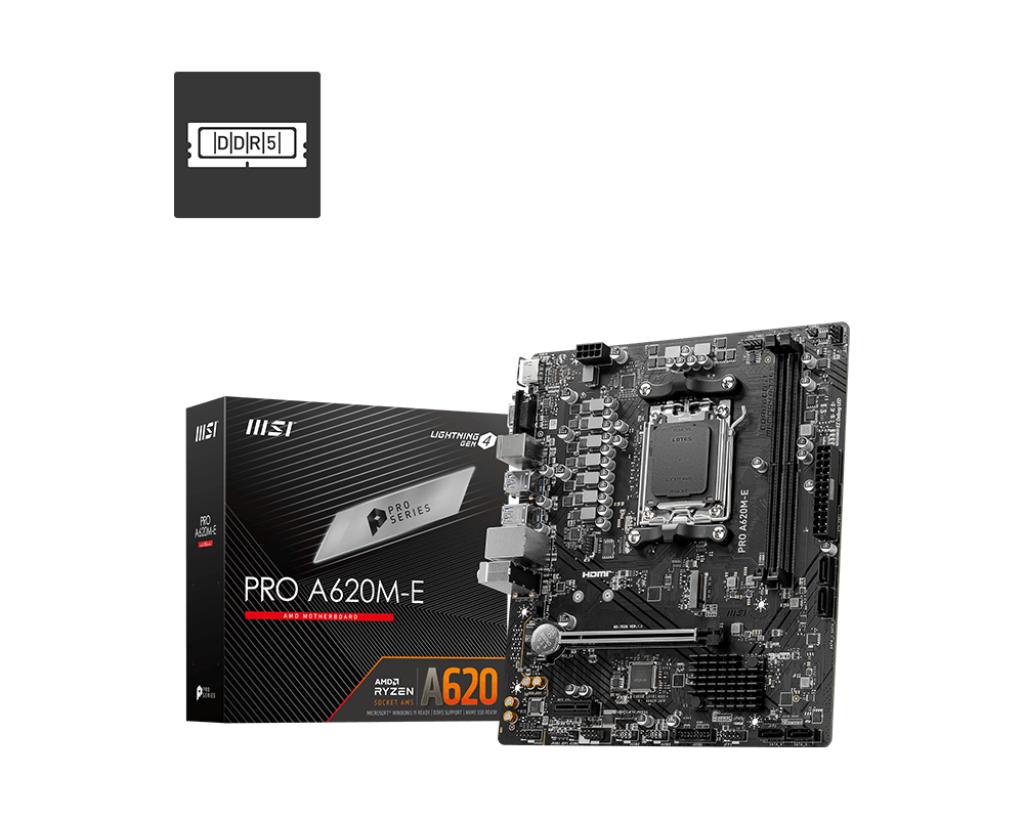 Motherboard MSI PRO A620M-E (AM5, AMD, A620, DDR5, USB3.2, SATA3) - Image 2