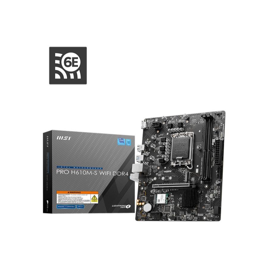 Motherboard MSI PRO H610M-S WIFI DDR4 (LGA1700, H610, DDR4, USB3.2, SATA3) - Image 2
