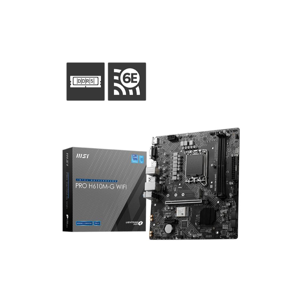 Motherboard MSI PRO H610M-G WIFI (LGA1700, H610, DDR5, USB3.2, SATA3) - Image 2