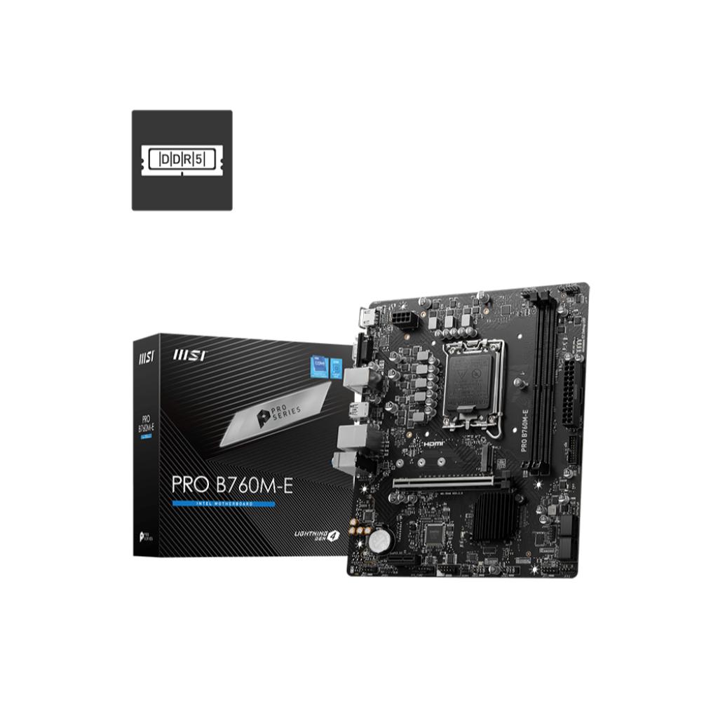 Motherboard MSI PRO B760M-E (LGA1700, B760, DDR5, USB3.2, SATA3) - Image 2