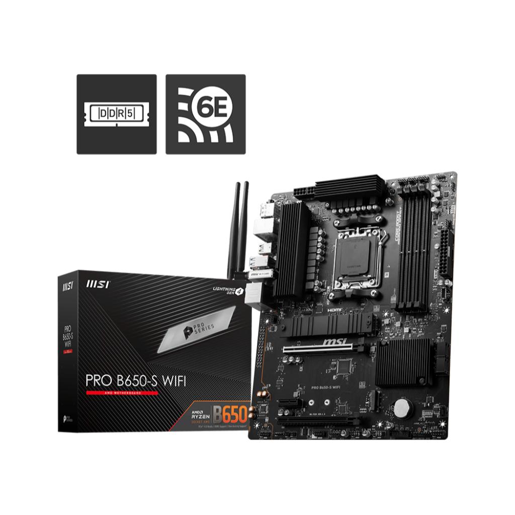 Motherboard MSI PRO B650-S WIFI (AM5, AMD, B650, DDR5, USB3.2, SATA3) - Image 2