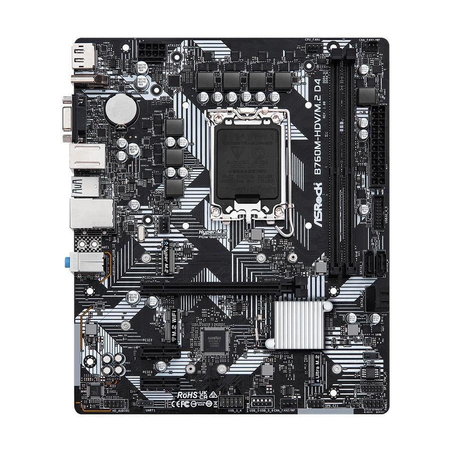 Motherboard Asrock B760M-HDV/M.2 D4 (LGA1700, B760,DDR4,USB3.2,SATA3) - Image 2