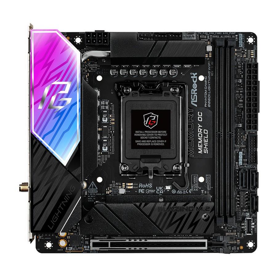 Motherboard ASROCK PG B860I Lightning WiFi (LGA1851, B860, DDR5, USB3.2, SATA3) - Image 2
